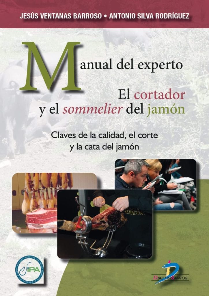Portada del libro del manual del experto, el cortador y sommelier del jamón