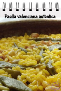 Paella valenciana auténtica, carátula de la receta